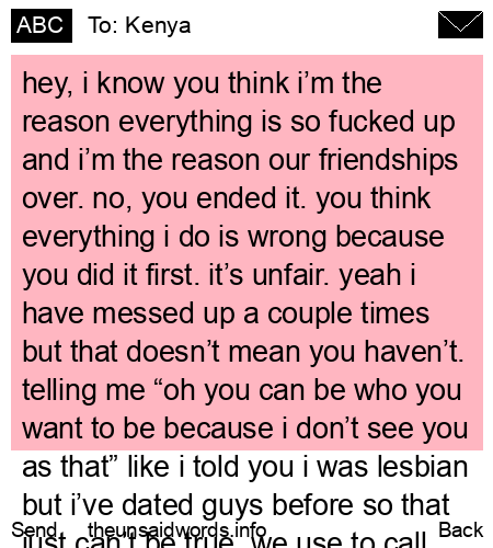 unsent message to Kenya