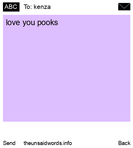 unsent message to kenza