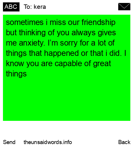 unsent message to kera