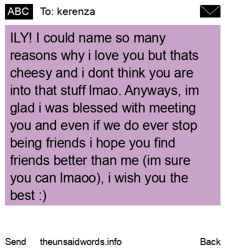 unsent message to kerenza