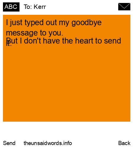 unsent message to Kerr
