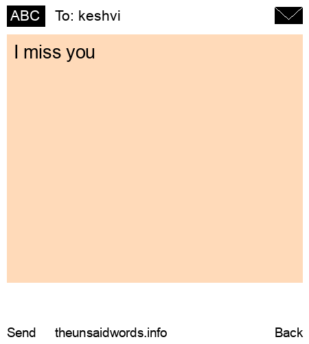 unsent message to keshvi