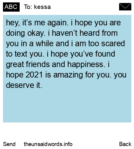 unsent message to kessa
