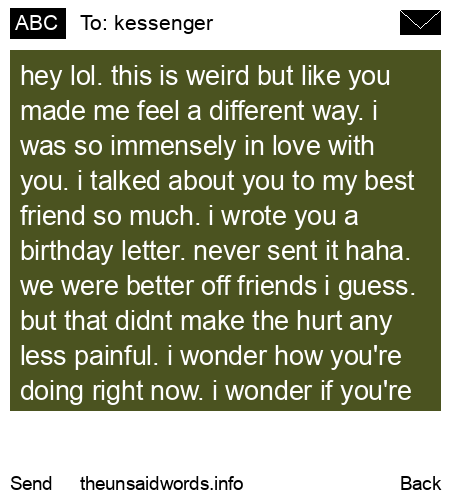 unsent message to kessenger
