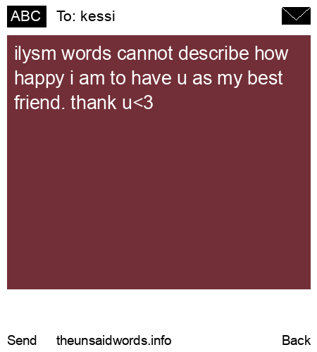 unsent message to kessi