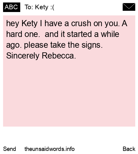 unsent message to Kety :(