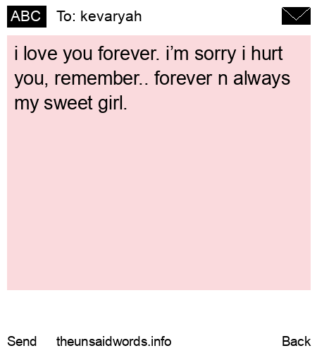 unsent message to kevaryah