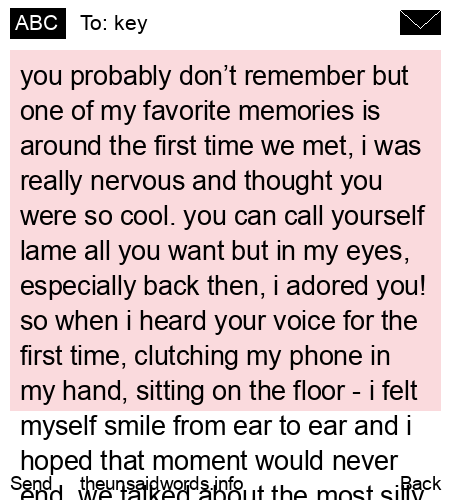 unsent message to key