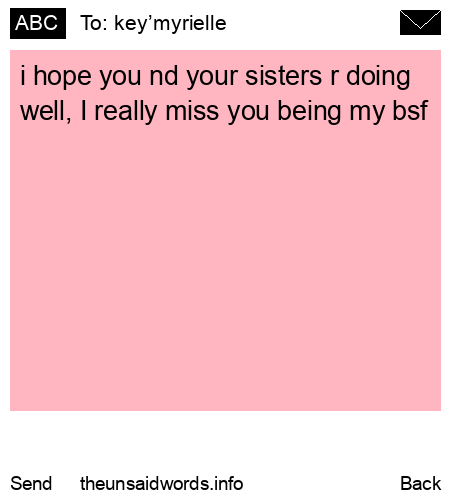 unsent message to key’myrielle