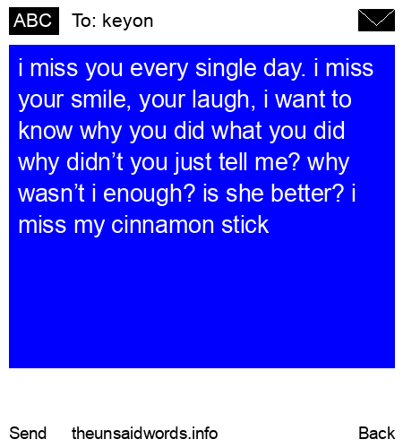 unsent message to keyon