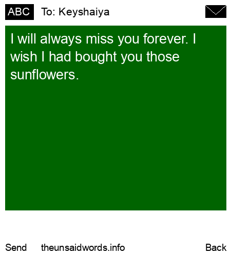 unsent message to Keyshaiya 