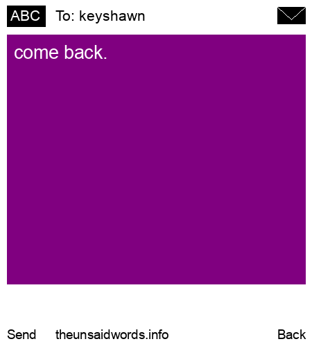 unsent message to keyshawn 