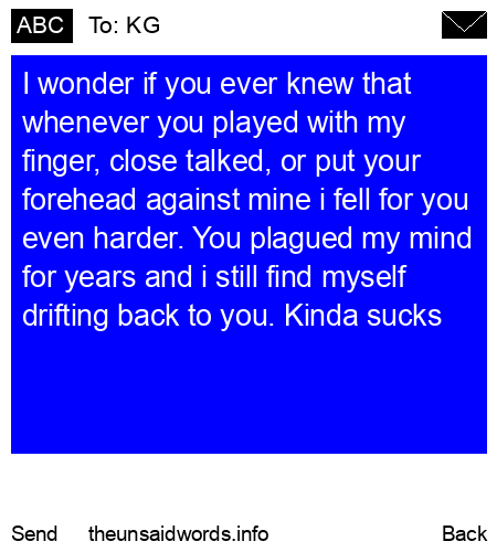unsent message to KG