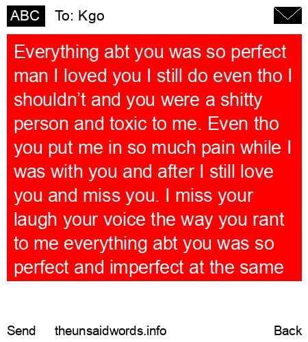 unsent message to Kgo