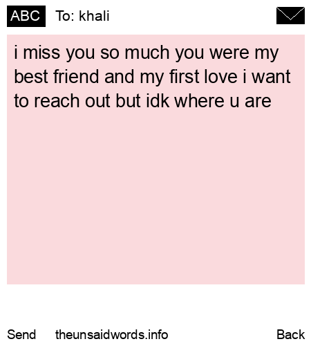 unsent message to khali