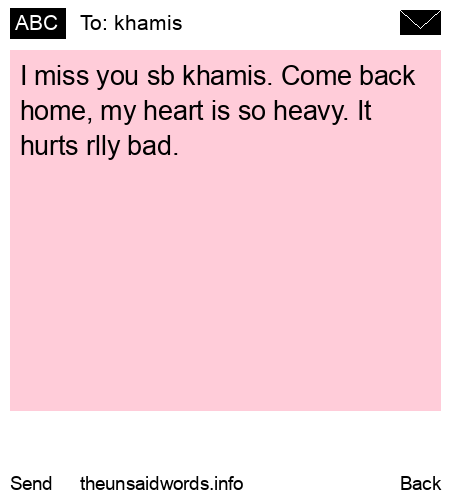unsent message to khamis