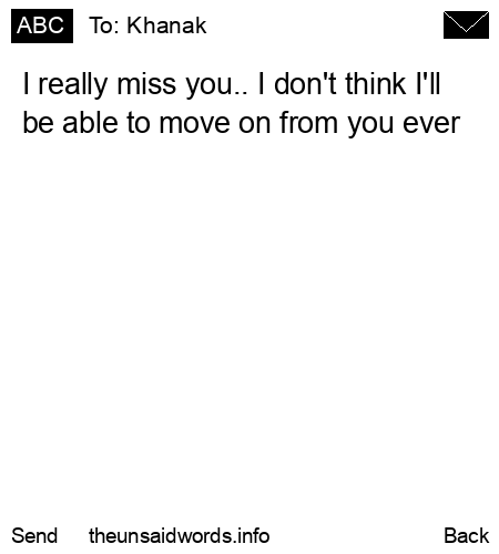 unsent message to Khanak