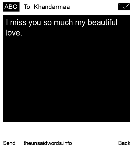 unsent message to Khandarmaa