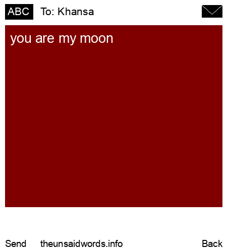 unsent message to Khansa