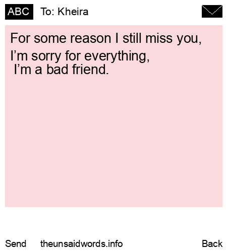 unsent message to Kheira 
