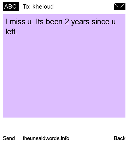 unsent message to kheloud