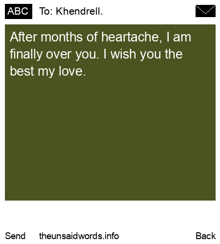 unsent message to Khendrell. 