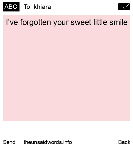 unsent message to khiara