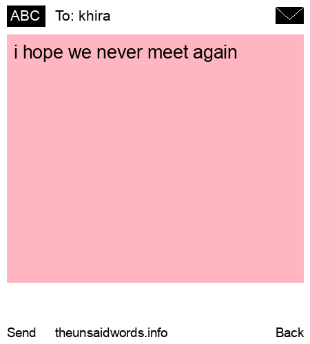 unsent message to khira