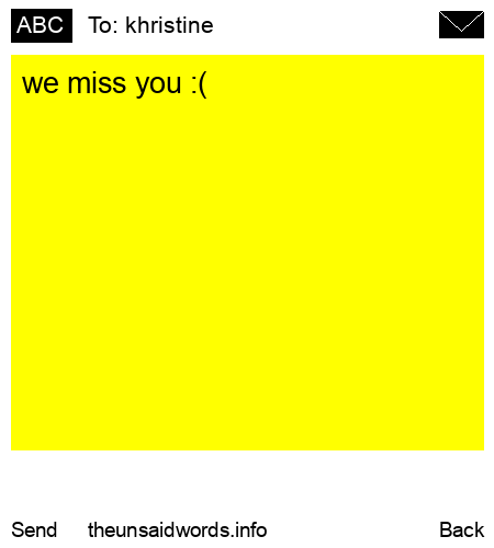 unsent message to khristine