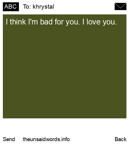 unsent message to khrystal 