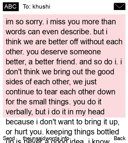 unsent message to khushi