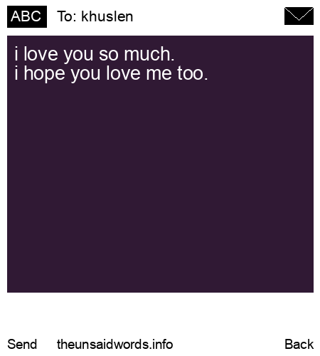 unsent message to khuslen