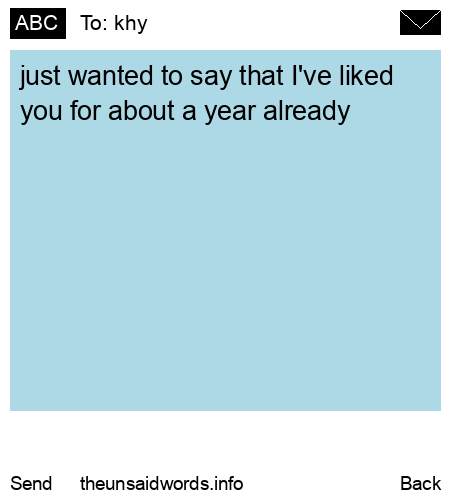 unsent message to khy