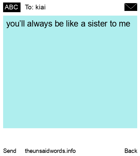 unsent message to kiai