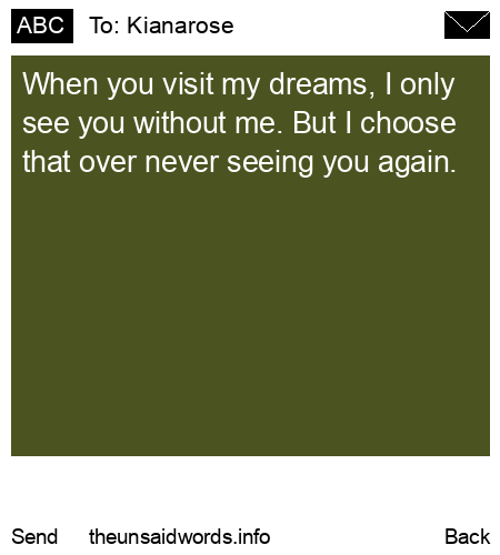 unsent message to Kianarose