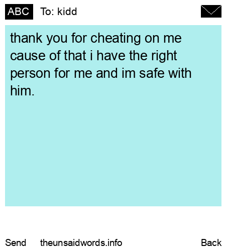 unsent message to kidd