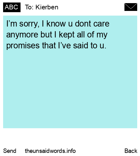 unsent message to Kierben