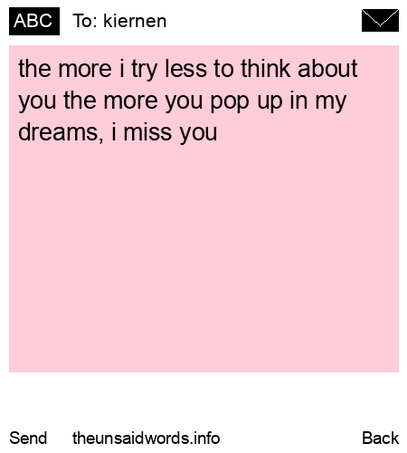 unsent message to kiernen