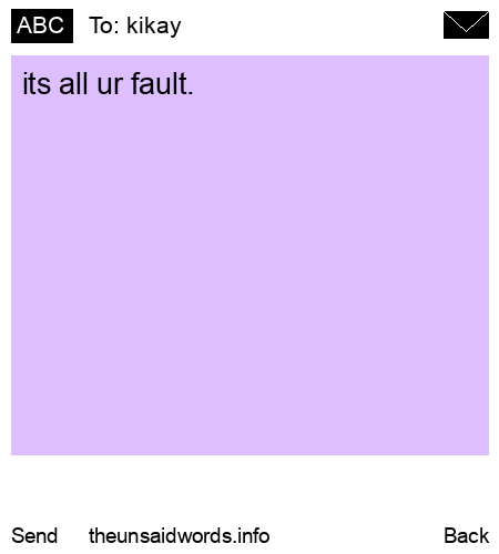 unsent message to kikay