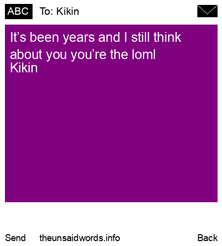 unsent message to Kikin 