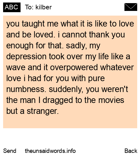 unsent message to kilber