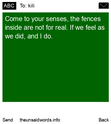 unsent message to kili