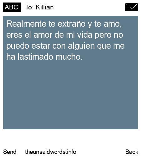 unsent message to Killian
