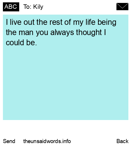 unsent message to Kily