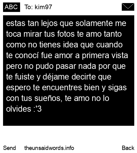 unsent message to kim97