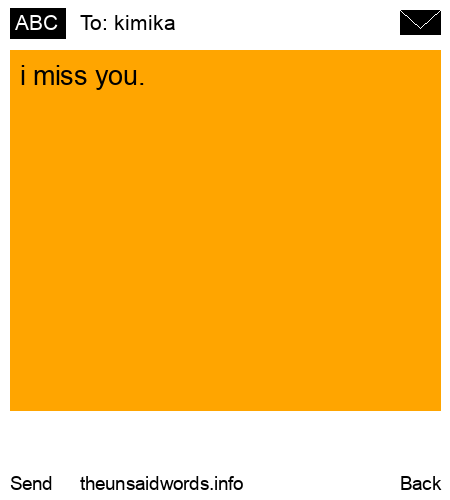 unsent message to kimika