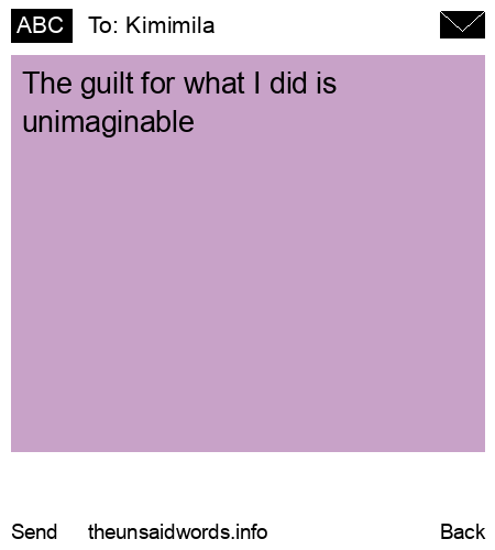unsent message to Kimimila