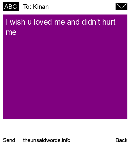 unsent message to Kinan