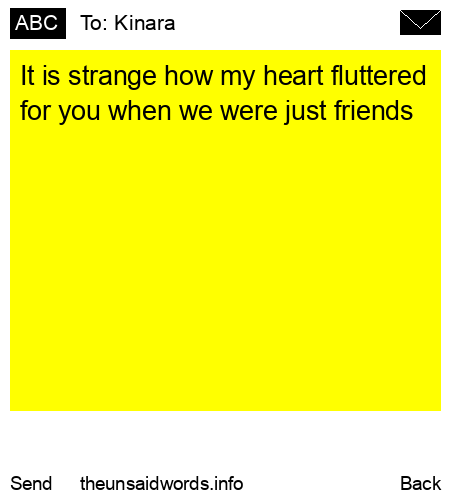 unsent message to Kinara