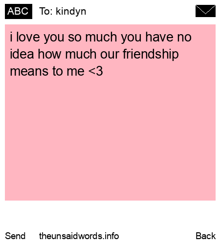 unsent message to kindyn
